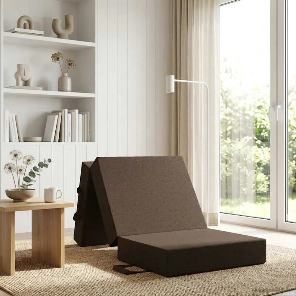 vidaXL Vouwbare Bankbed 75 x 63 x 45 cm Taupe