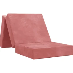 vidaXL Vouwbare Bankbed 75 x 63 x 45 cm Roze