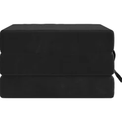 vidaXL Vouwbare Bankbed 75 x 63 x 45 cm Zwart