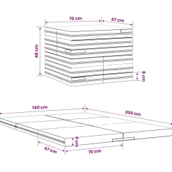 vidaXL Vouwbare Bankbed 140 x 67 x 15 cm Zwart