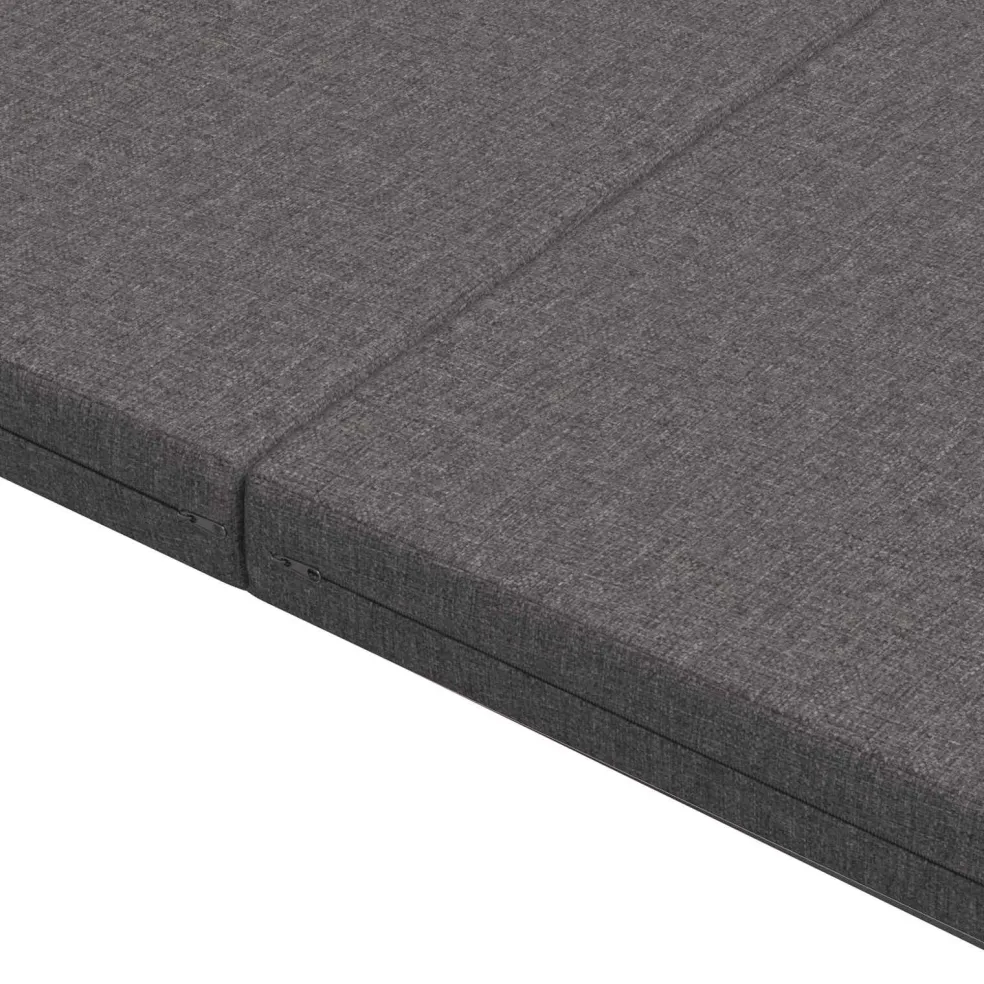 vidaXL Vouwbare Bankbed 140 x 67 x 15 cm Lichtgrijs