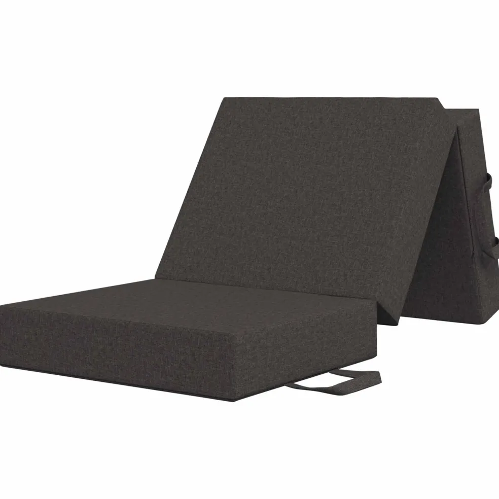 vidaXL Vouwbare Bankbed 75 x 63 x 45 cm Donkergrijs