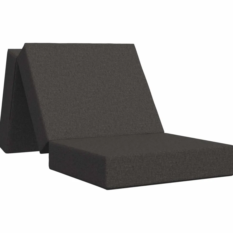 vidaXL Vouwbare Bankbed 75 x 63 x 45 cm Donkergrijs