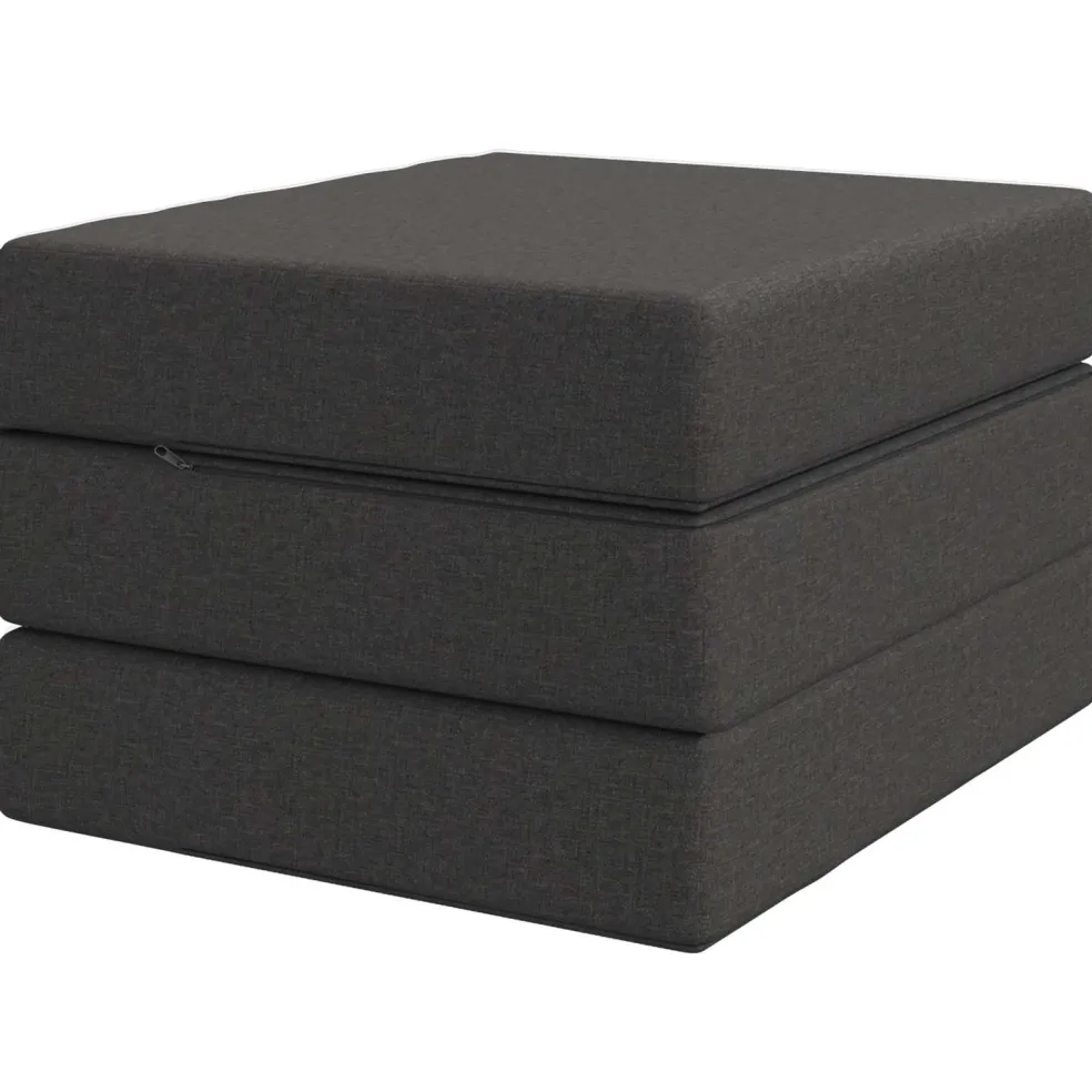 vidaXL Vouwbare Bankbed 75 x 63 x 45 cm Donkergrijs