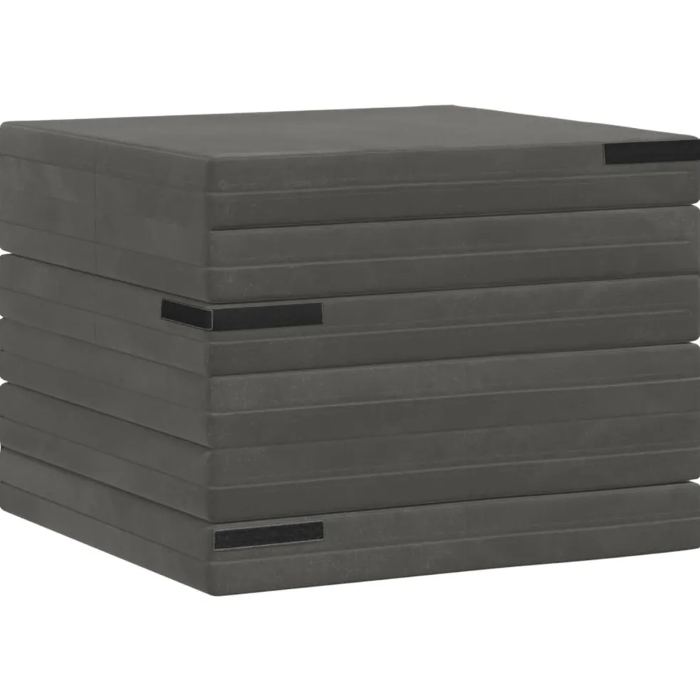 vidaXL Vouwbare Bankbed 140 x 67 x 15 cm Donkergrijs