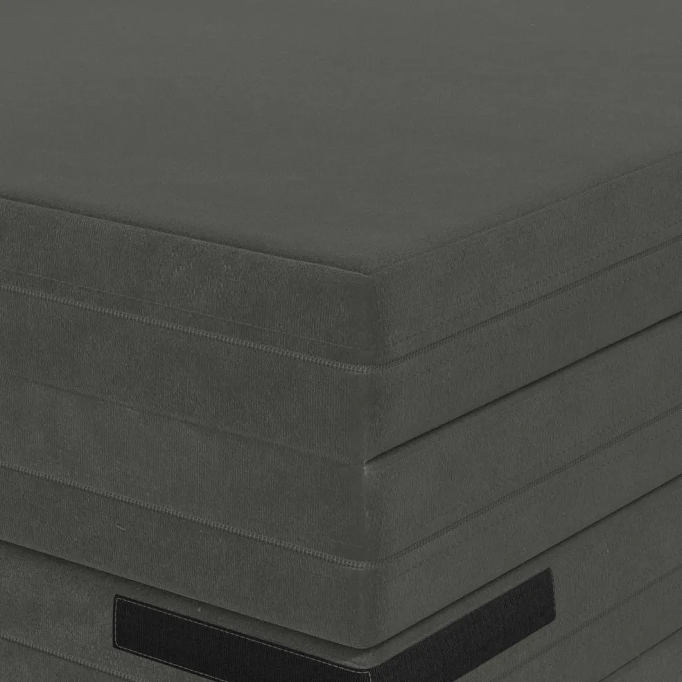 vidaXL Vouwbare Bankbed 140 x 67 x 15 cm Donkergrijs