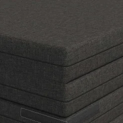 vidaXL Vouwbare Bankbed 140 x 67 x 15 cm Donkergrijs