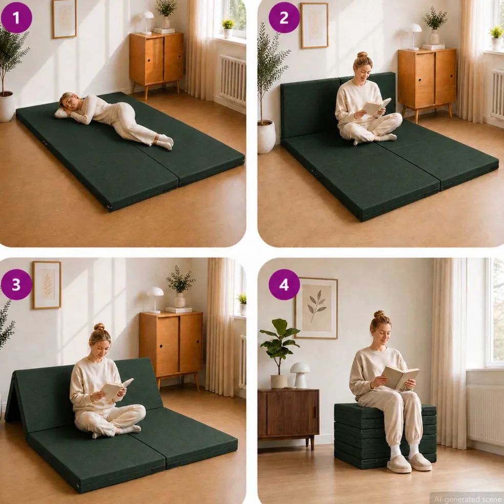vidaXL Vouwbare Bankbed 75 x 63 x 45 cm Zwart