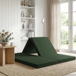vidaXL Vouwbare Bankbed 75 x 63 x 45 cm Zwart