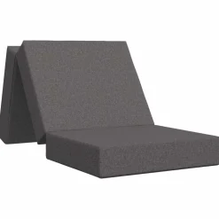 vidaXL Vouwbare Bankbed 75 x 63 x 45 cm Lichtgrijs