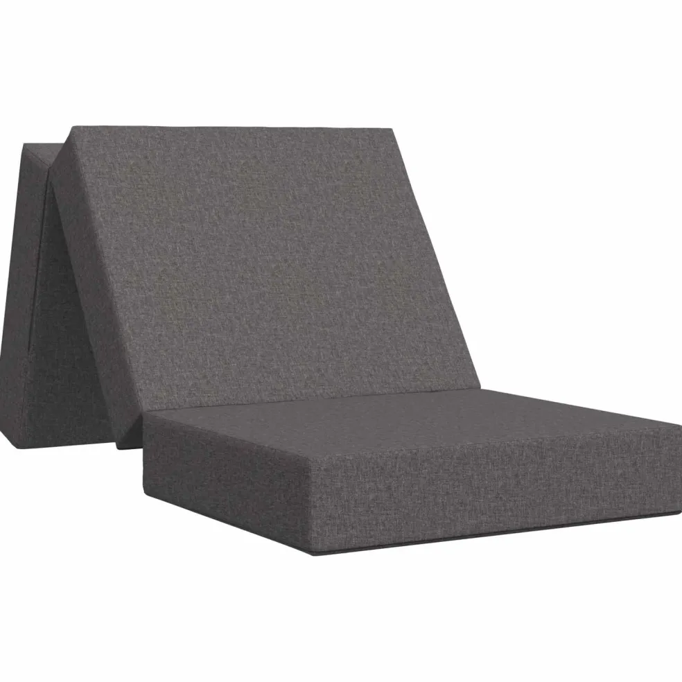 vidaXL Vouwbare Bankbed 75 x 63 x 45 cm Lichtgrijs