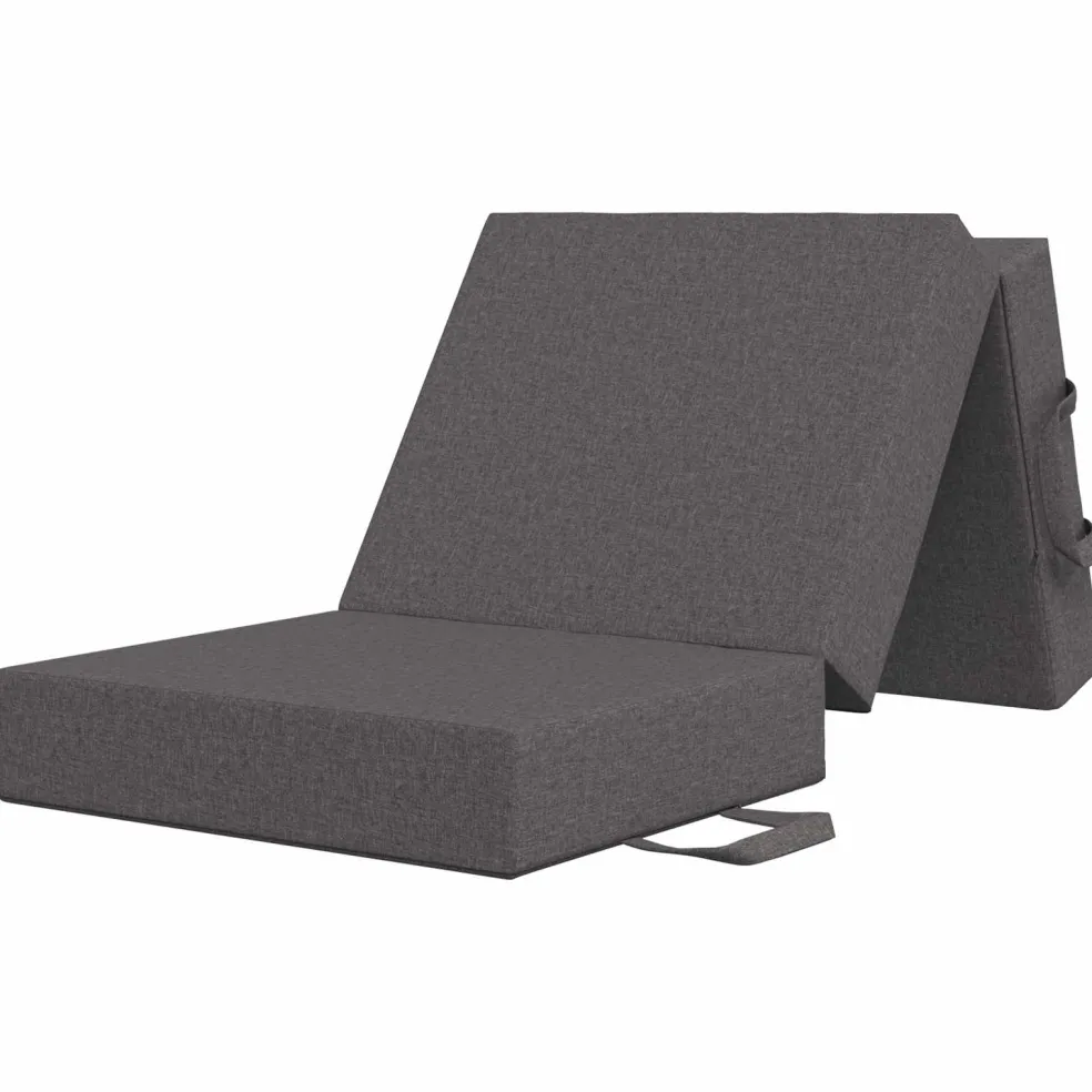 vidaXL Vouwbare Bankbed 75 x 63 x 45 cm Lichtgrijs