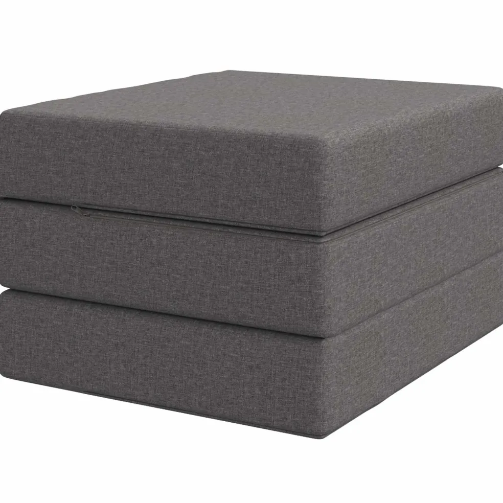 vidaXL Vouwbare Bankbed 75 x 63 x 45 cm Lichtgrijs