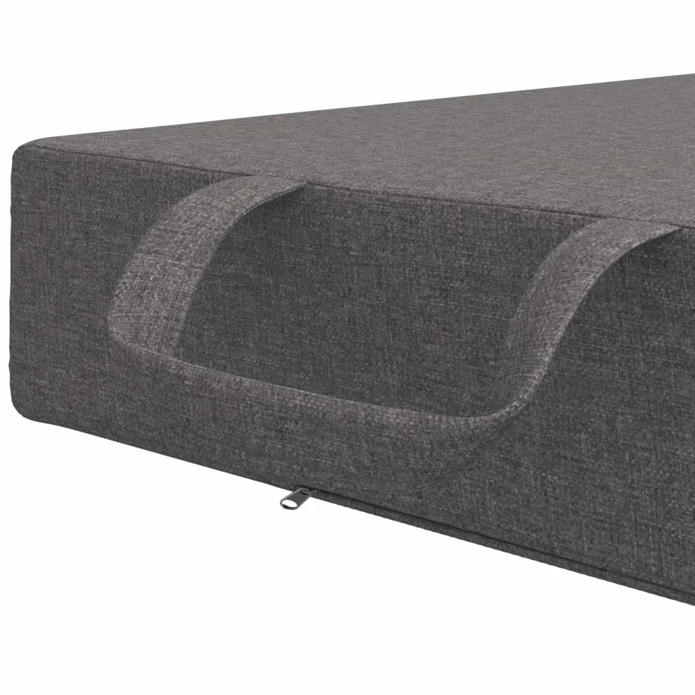 vidaXL Vouwbare Bankbed 75 x 63 x 45 cm Lichtgrijs