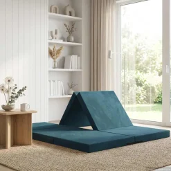 vidaXL Vouwbare Bankbed 140 x 67 x 15 cm Blauw