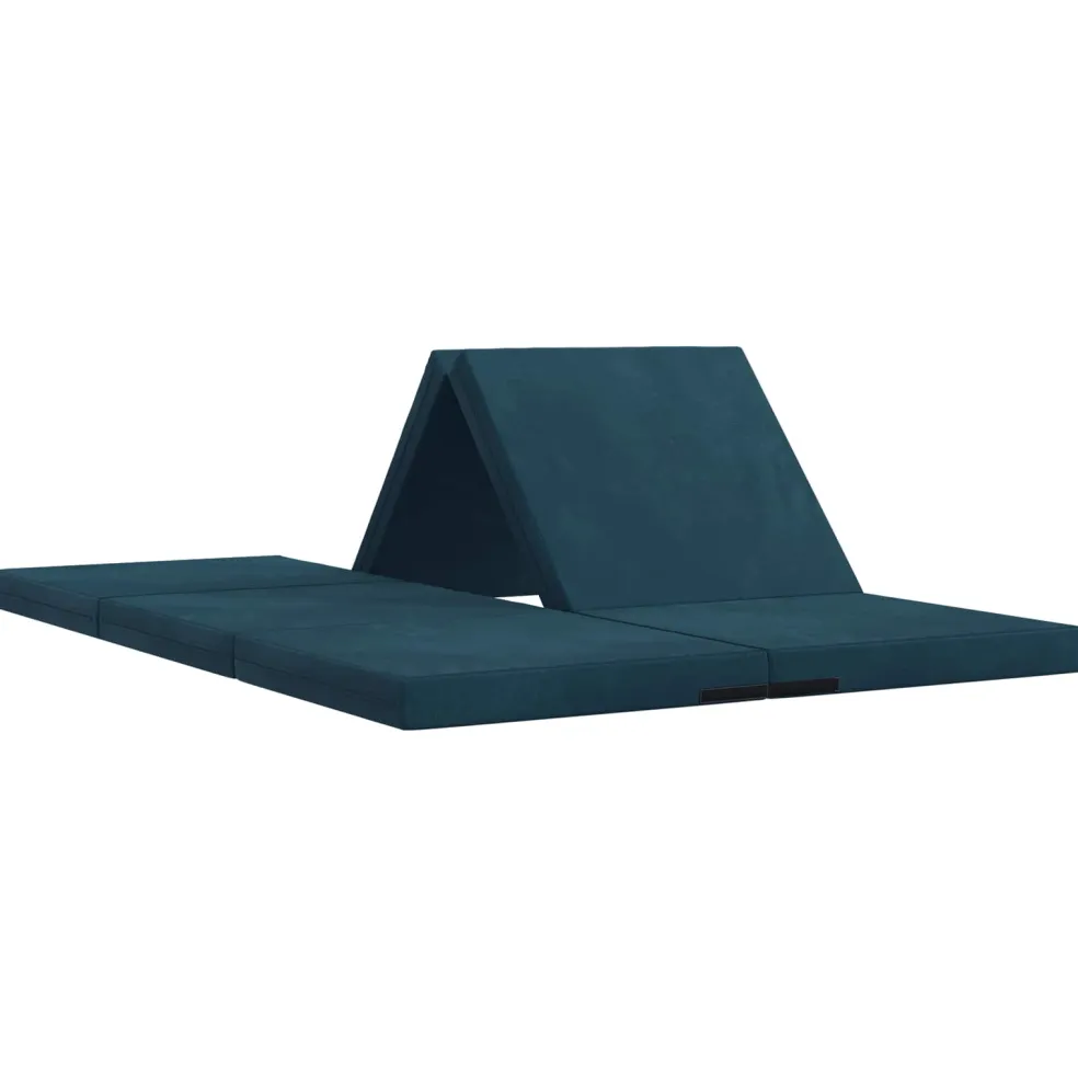 vidaXL Vouwbare Bankbed 140 x 67 x 15 cm Blauw