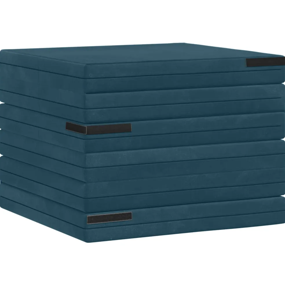 vidaXL Vouwbare Bankbed 140 x 67 x 15 cm Blauw