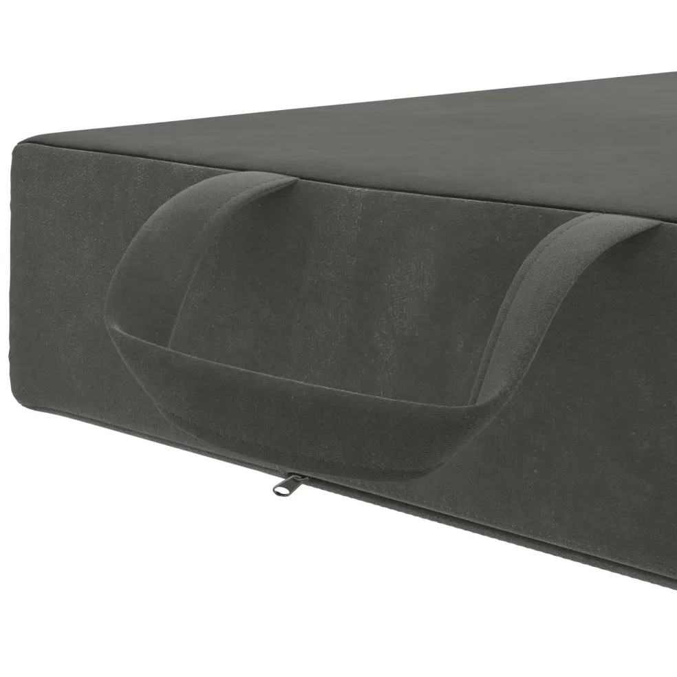 vidaXL Vouwbare Bankbed 75 x 63 x 45 cm Donkergrijs