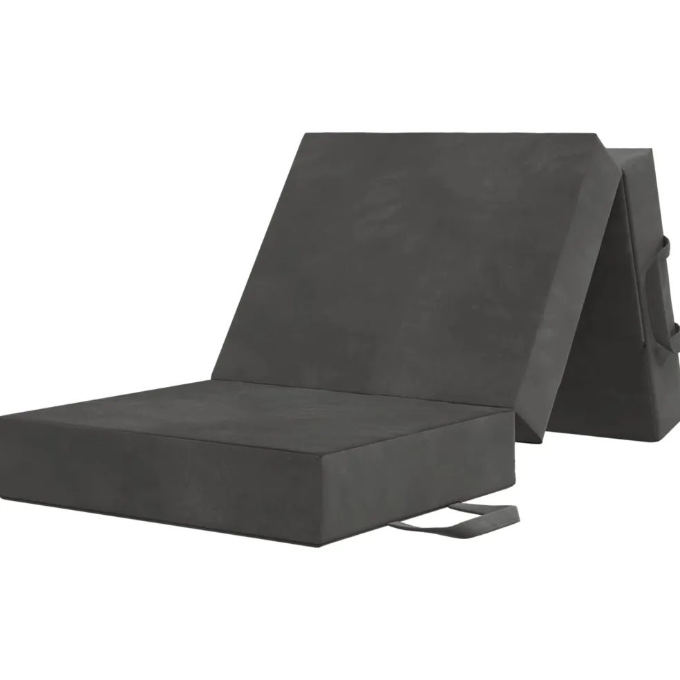 vidaXL Vouwbare Bankbed 75 x 63 x 45 cm Donkergrijs