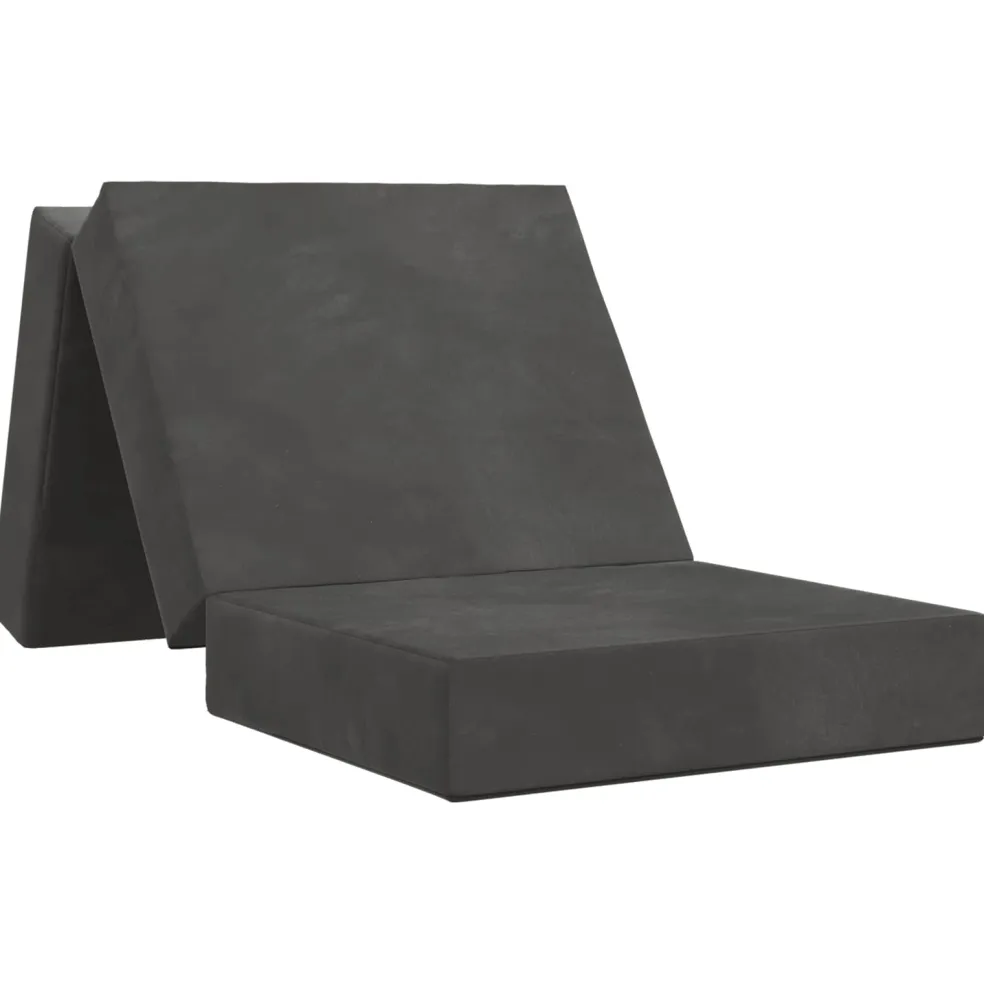 vidaXL Vouwbare Bankbed 75 x 63 x 45 cm Donkergrijs