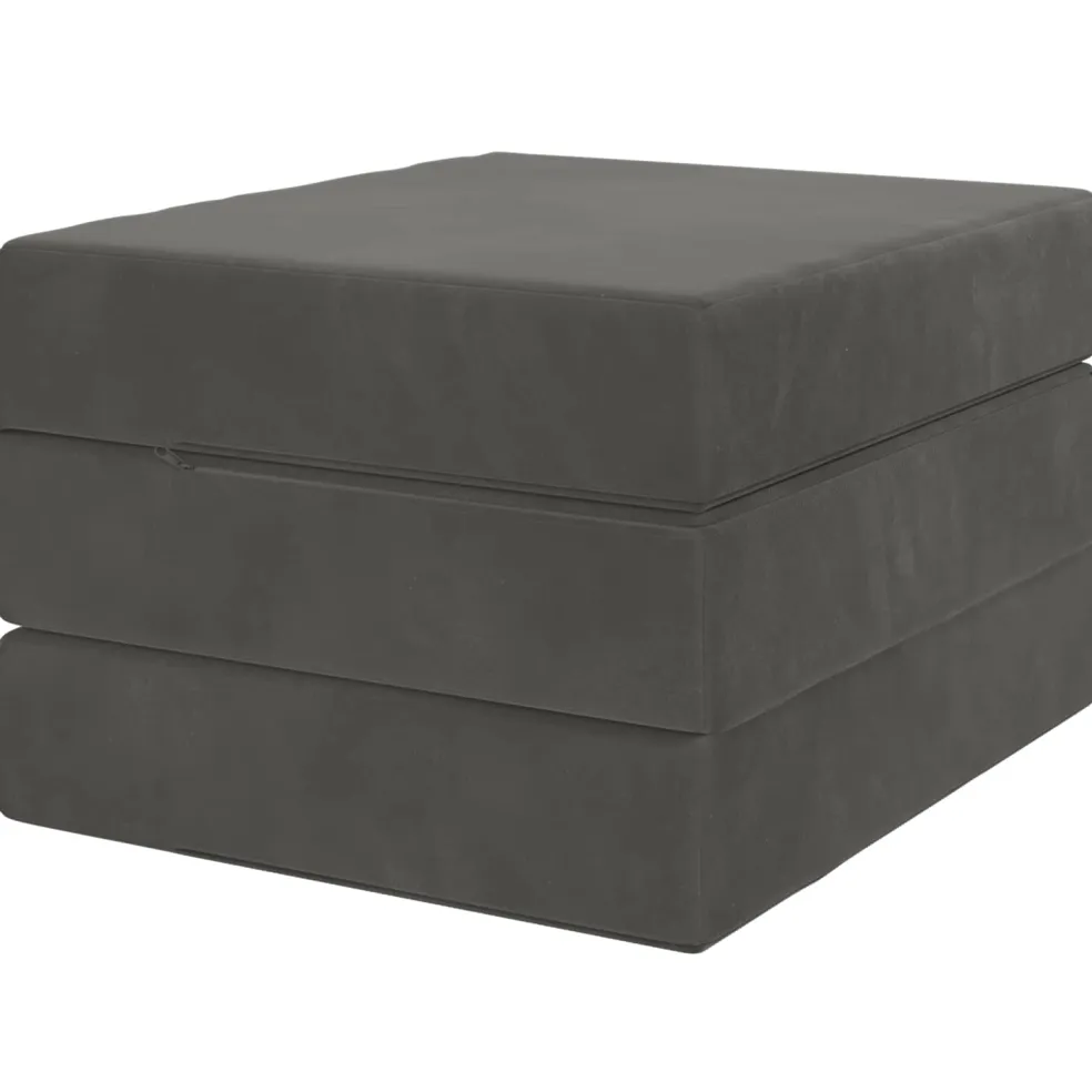 vidaXL Vouwbare Bankbed 75 x 63 x 45 cm Donkergrijs