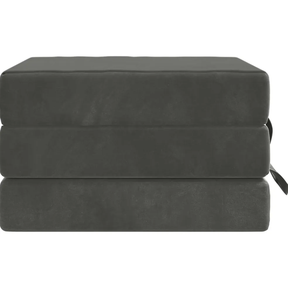 vidaXL Vouwbare Bankbed 75 x 63 x 45 cm Donkergrijs