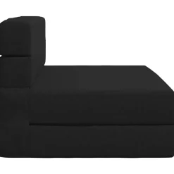 vidaXL Vouwbare Bankbed Zwart 70 x 72 x 60 cm Stof