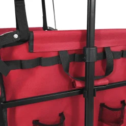 vidaXL Vouwbare winkelwagentje met remmen Rood 105 x 56,5 x 116 cm