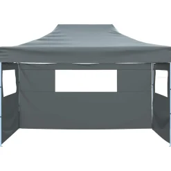 vidaXL Vouwtent met 3 wanden 431x291x315 cm antraciet