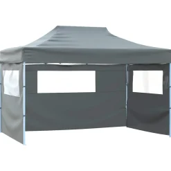 vidaXL Vouwtent met 3 wanden 431x291x315 cm antraciet
