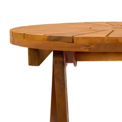 vidaXL Vouw Tuin Tafel Naturel Ø60 x 75 cm Massief Acaciahout
