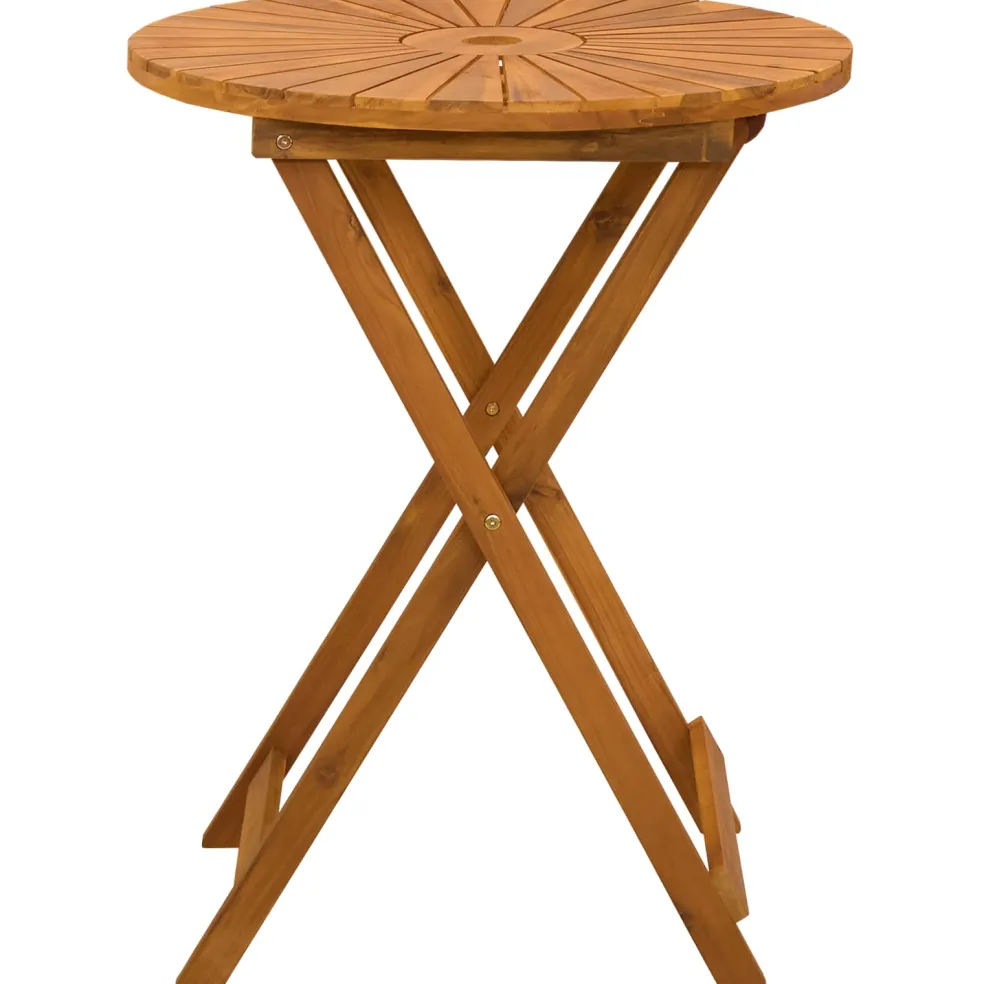 vidaXL Vouw Tuin Tafel Naturel Ø60 x 75 cm Massief Acaciahout