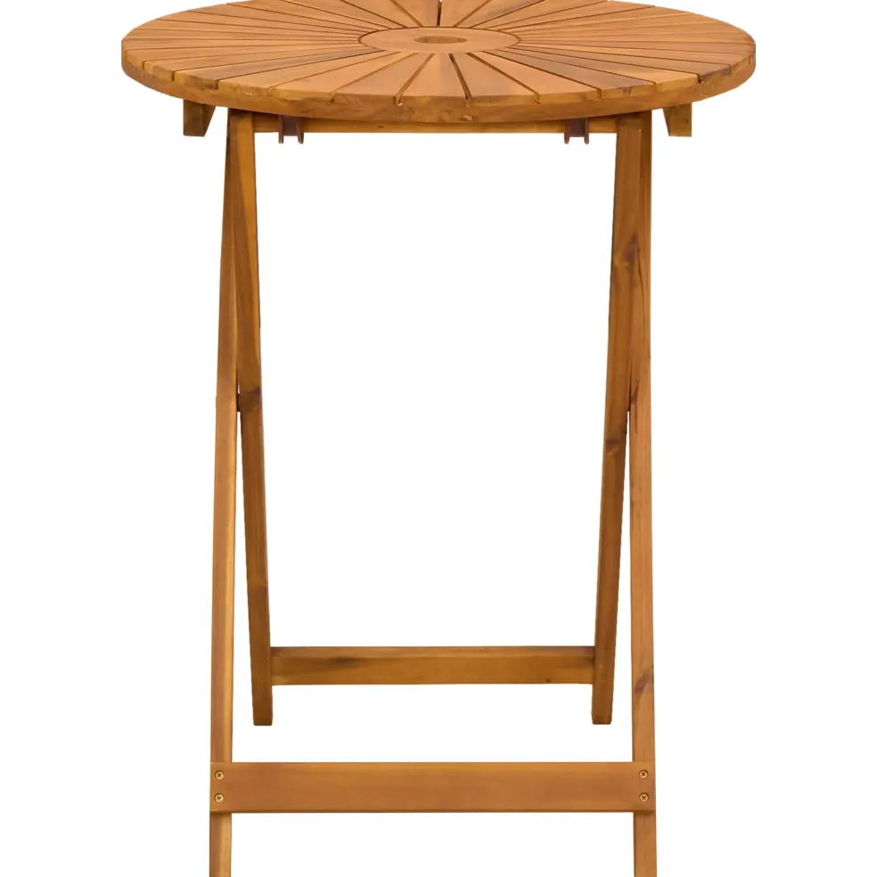 vidaXL Vouw Tuin Tafel Naturel Ø60 x 75 cm Massief Acaciahout