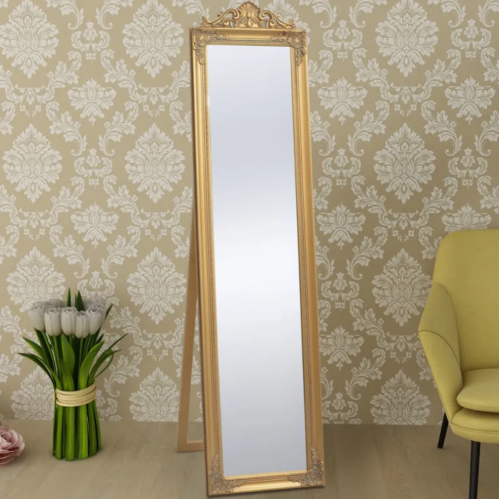 vidaXL Vrijstaande spiegel Barok 160x40cm goud