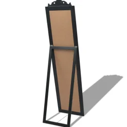 vidaXL Vrijstaande spiegel Barokstijl 160x40cm zwart