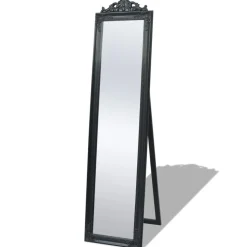 vidaXL Vrijstaande spiegel Barokstijl 160x40cm zwart
