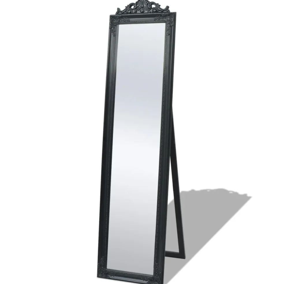 vidaXL Vrijstaande spiegel Barokstijl 160x40cm zwart