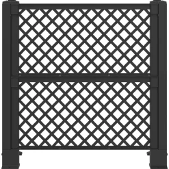 vidaXL Vuilnisbak Trellis Antracietkleurig 123 x 47 x 114 cm PP