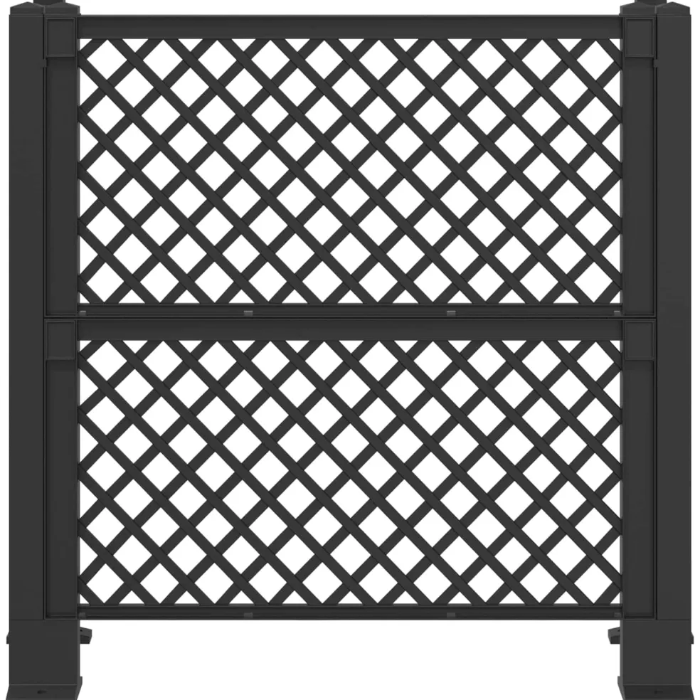 vidaXL Vuilnisbak Trellis Antracietkleurig 123 x 47 x 114 cm PP