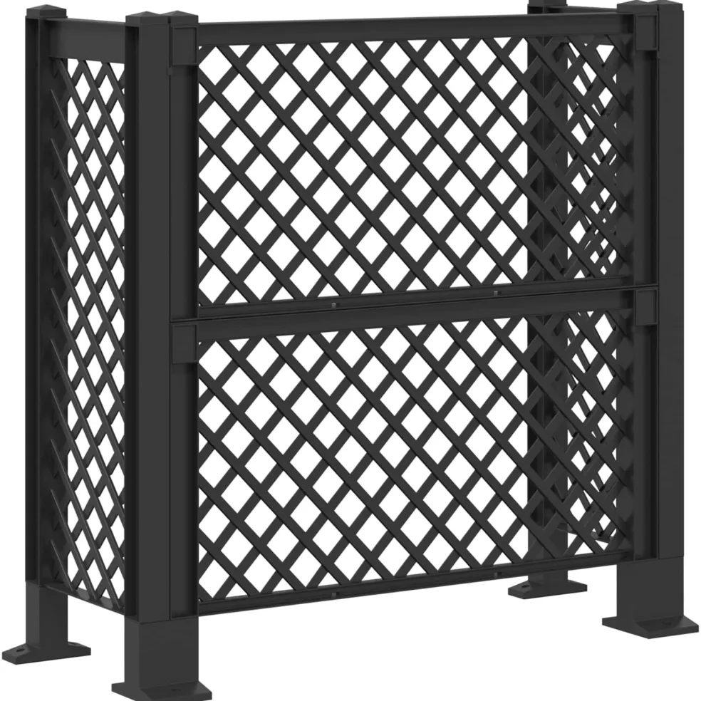 vidaXL Vuilnisbak Trellis Antracietkleurig 123 x 47 x 114 cm PP