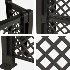 vidaXL Vuilnisbak Trellis Antracietkleurig 123 x 47 x 114 cm PP