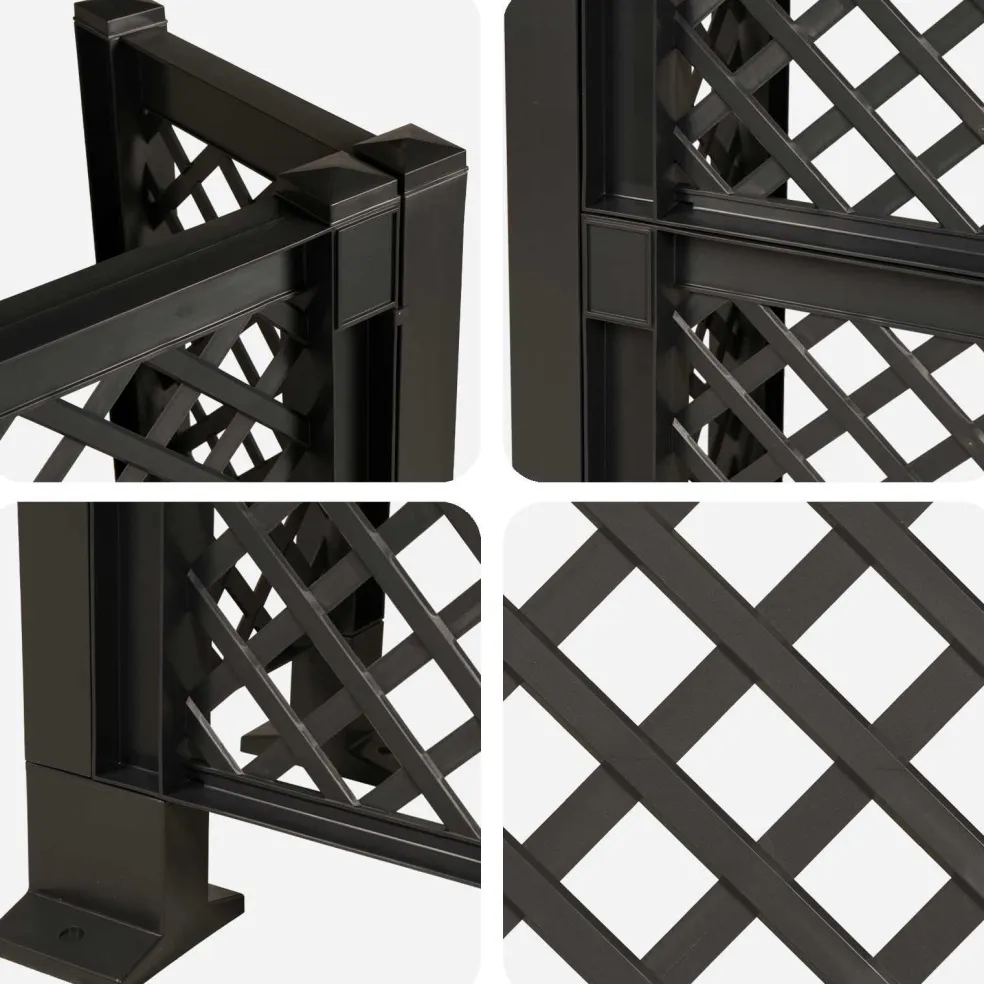 vidaXL Vuilnisbak Trellis Antracietkleurig 123 x 47 x 114 cm PP