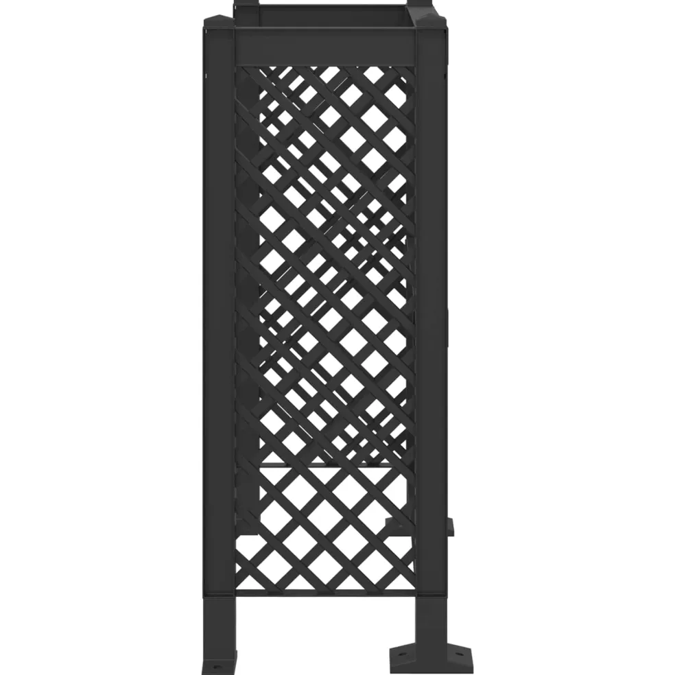 vidaXL Vuilnisbak Trellis Antracietkleurig 123 x 47 x 114 cm PP