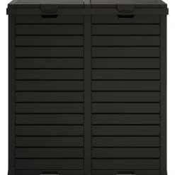 vidaXL Vuilnisbak voor tuin 78x41x86 cm polypropeen zwart