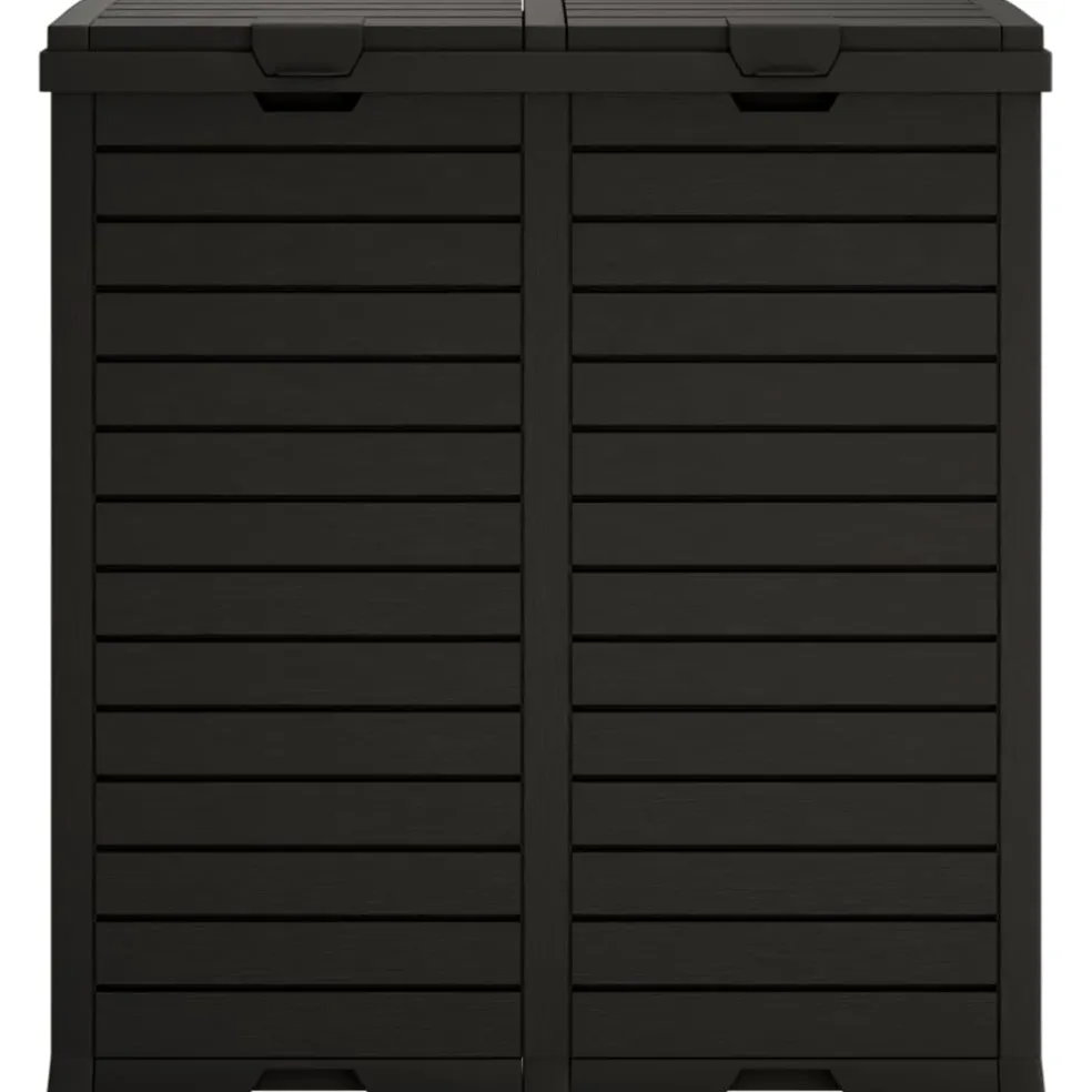 vidaXL Vuilnisbak voor tuin 78x41x86 cm polypropeen zwart