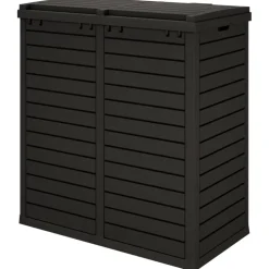 vidaXL Vuilnisbak voor tuin 78x41x86 cm polypropeen zwart