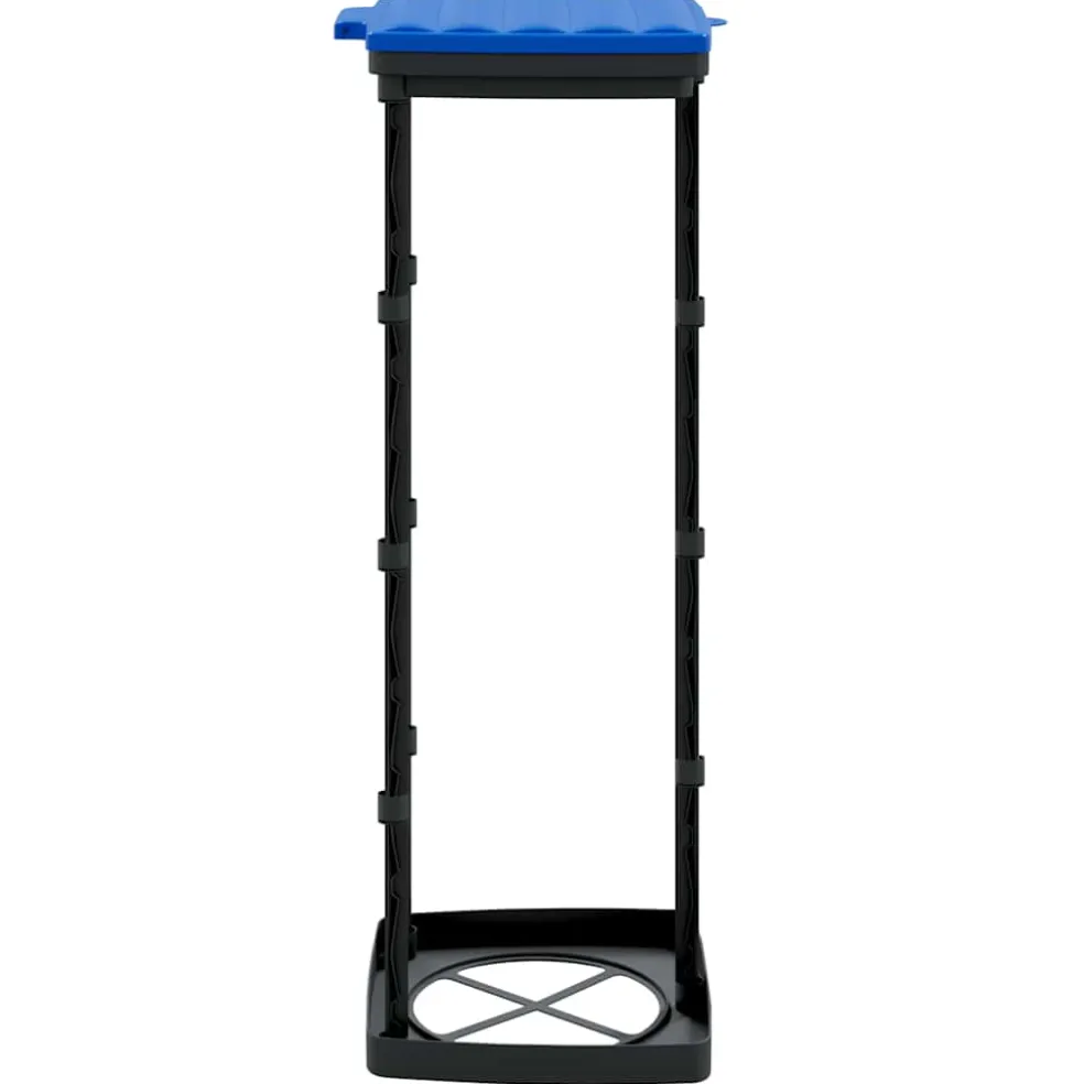 vidaXL Vuilniszakhouders 2 st 120 L PP zwart en blauw