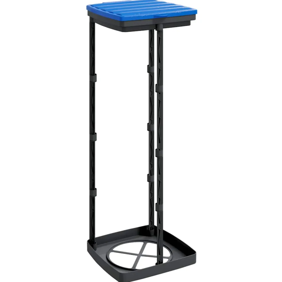 vidaXL Vuilniszakhouders 2 st 120 L PP zwart en blauw