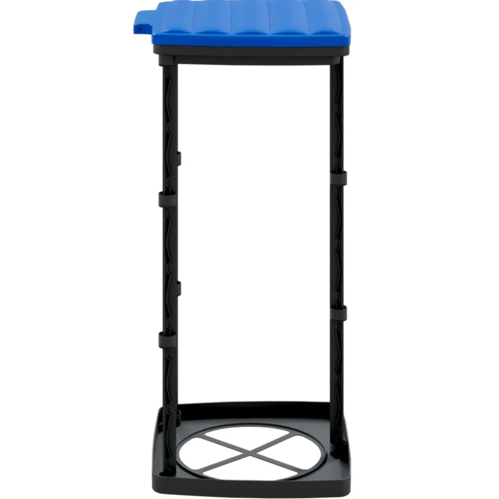 vidaXL Vuilniszakhouders 2 st 60 L PP zwart en blauw
