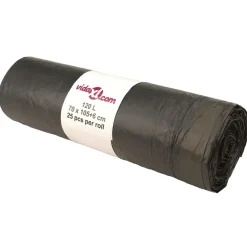 vidaXL Vuilniszakken met trekkoorden 250 st 120 l zwart